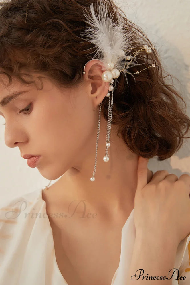 Feather Elegant Tassel Earrings