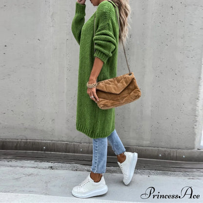 Female Elegant Simple Basic Soft Winter Long Sleeve Cardigan