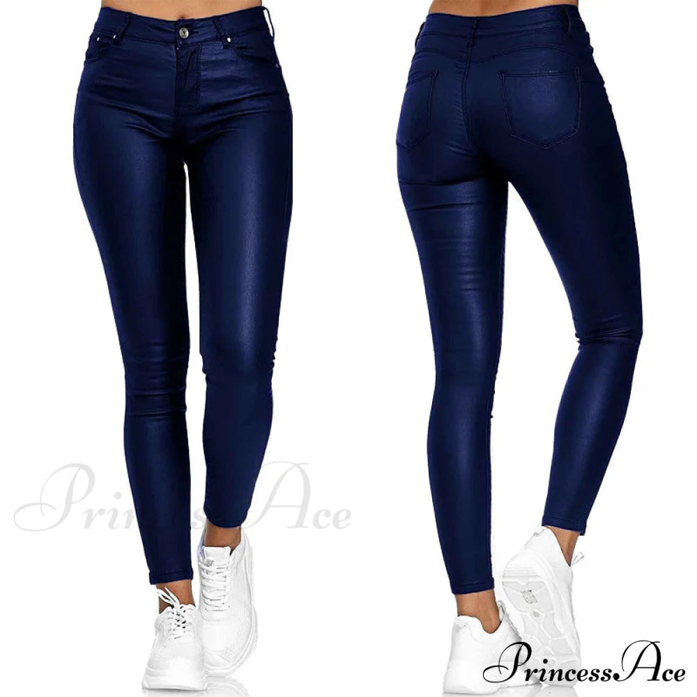 Female Leather Leggings Pants