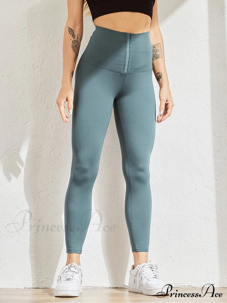 Fitness High Waist Leggings Green / S