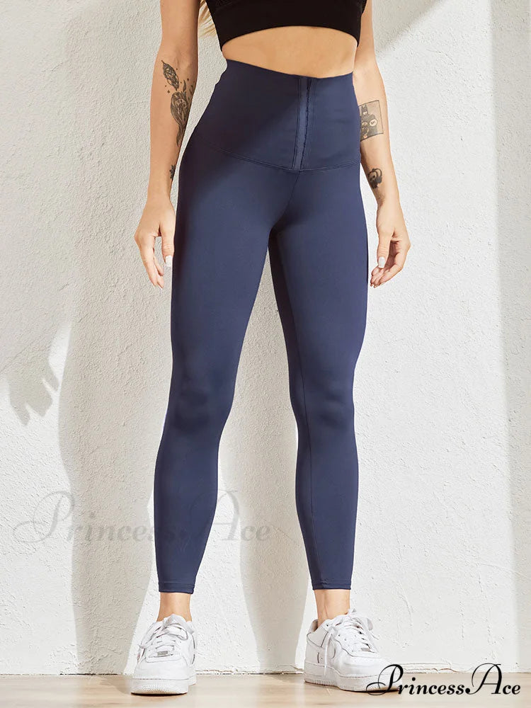 Fitness High Waist Leggings Navy / S