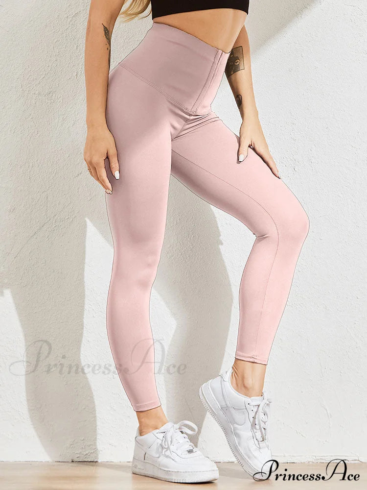 Fitness High Waist Leggings Pink / S