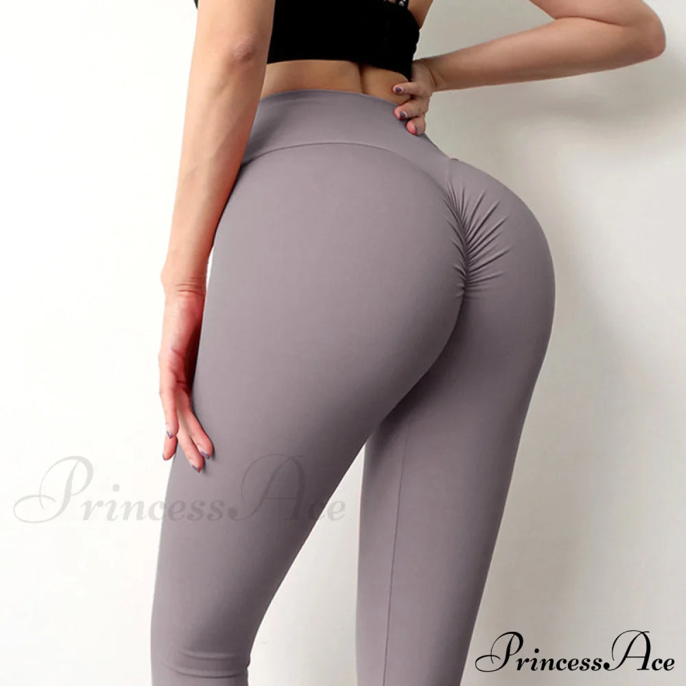 Fitness Ladies Sexy Bubble Butt Leggings Coffee / Xs