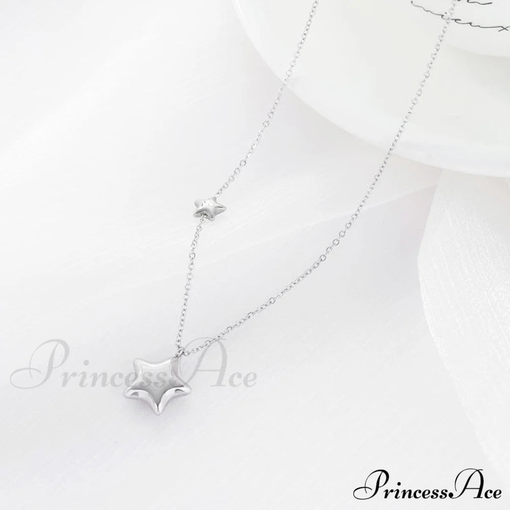 Five-Pointed Star Stainless Steel Clavicle Necklace