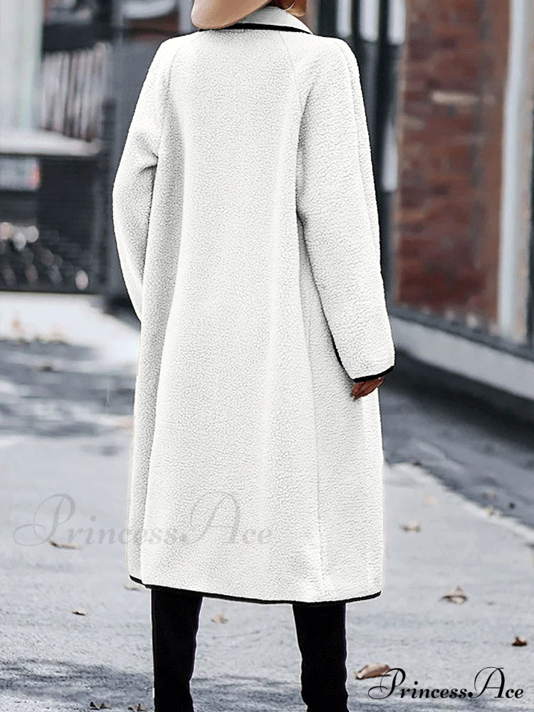 Fleece Charming Solid Coat Coats-L