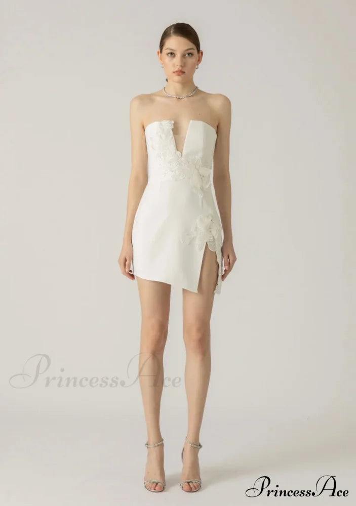 Fleur Elegant Mini Dress 4 Days / 00 Xxs White