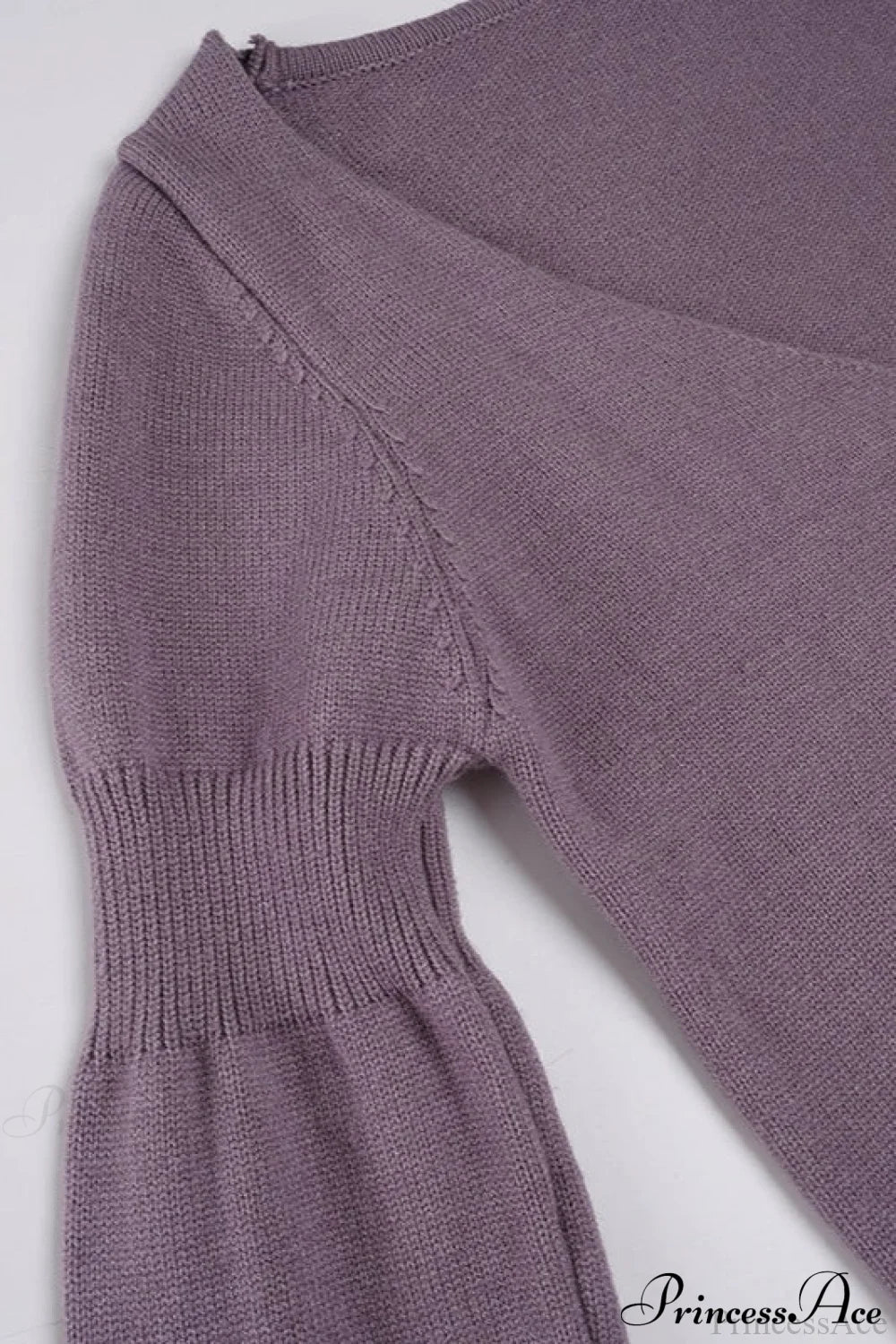 Floral Jacquard V-Neck Long-Sleeve Knit Top