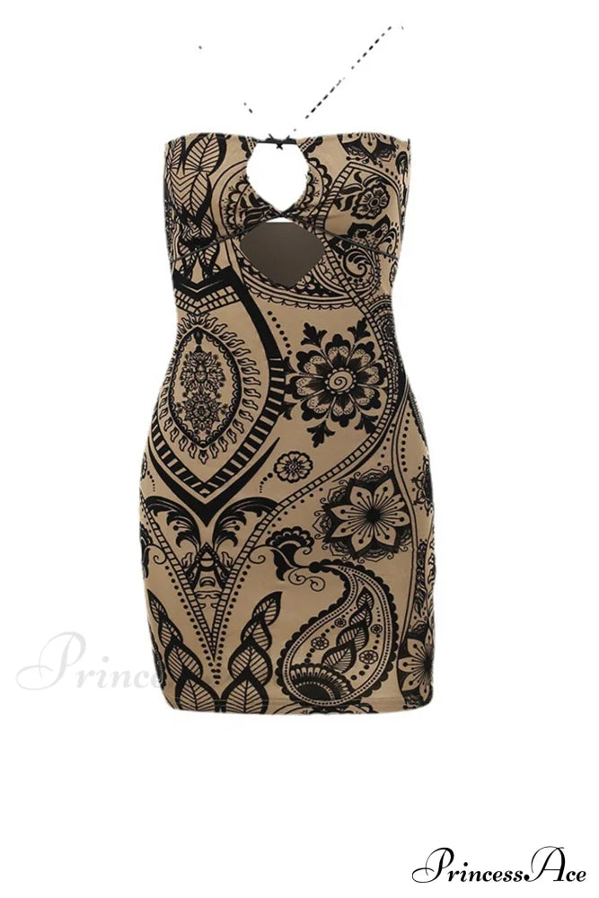 Floral Print Cutout Hip Dress Pack Mini Dresses