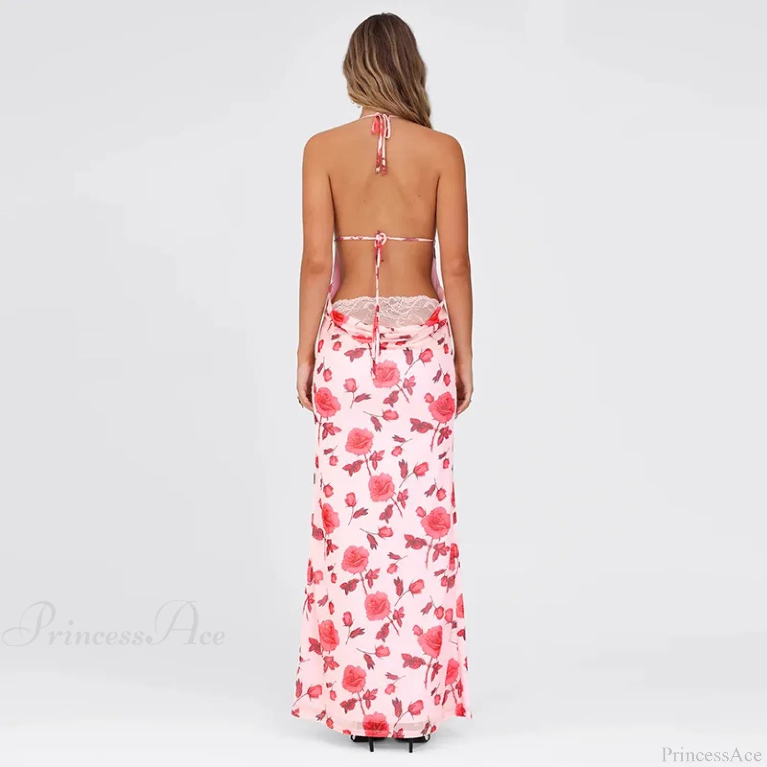 Floral Print Slim Maxi Vacation Dress vacationdress-250223
