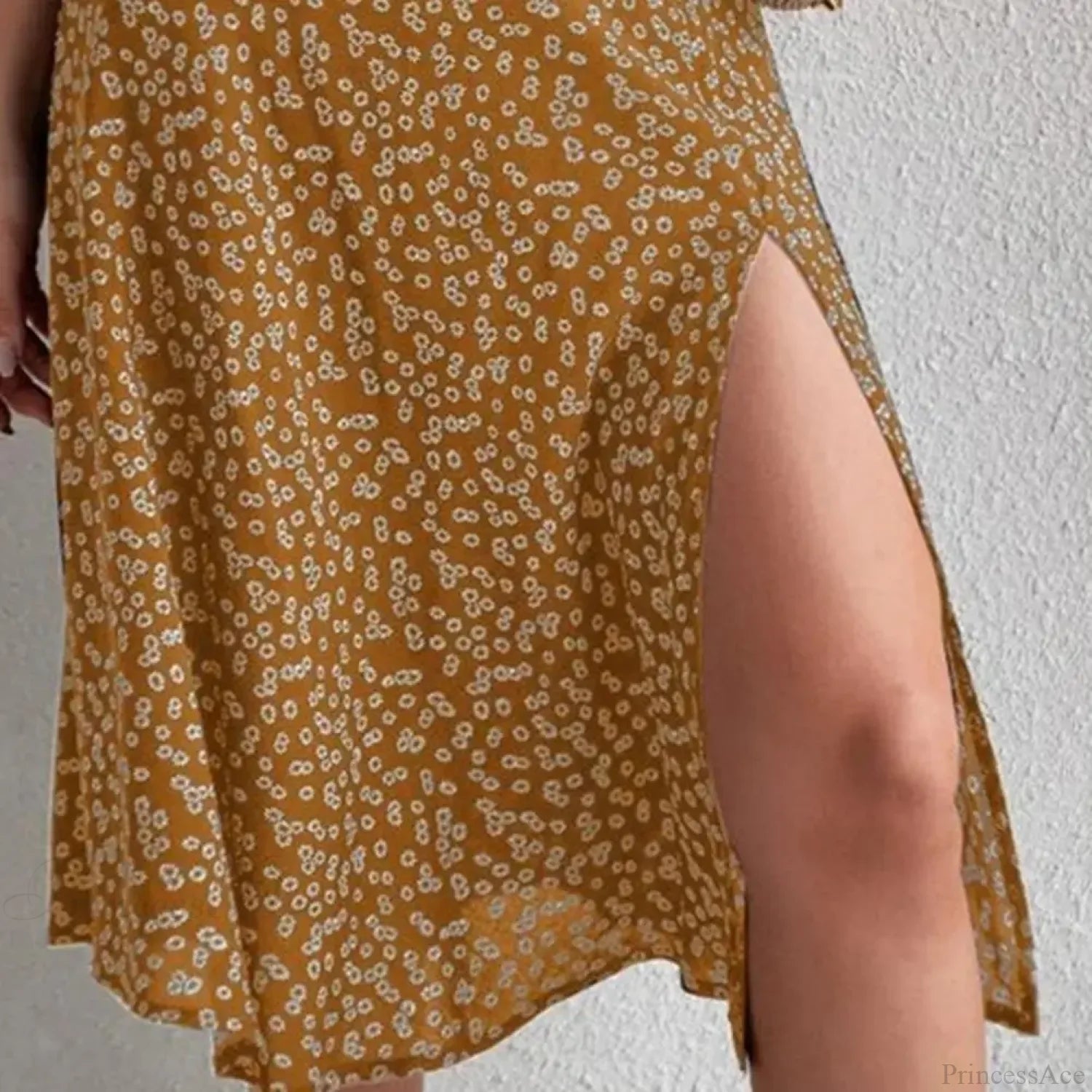 Floral Print Slit A-Line High Waist Loose Skirt skirt-250126