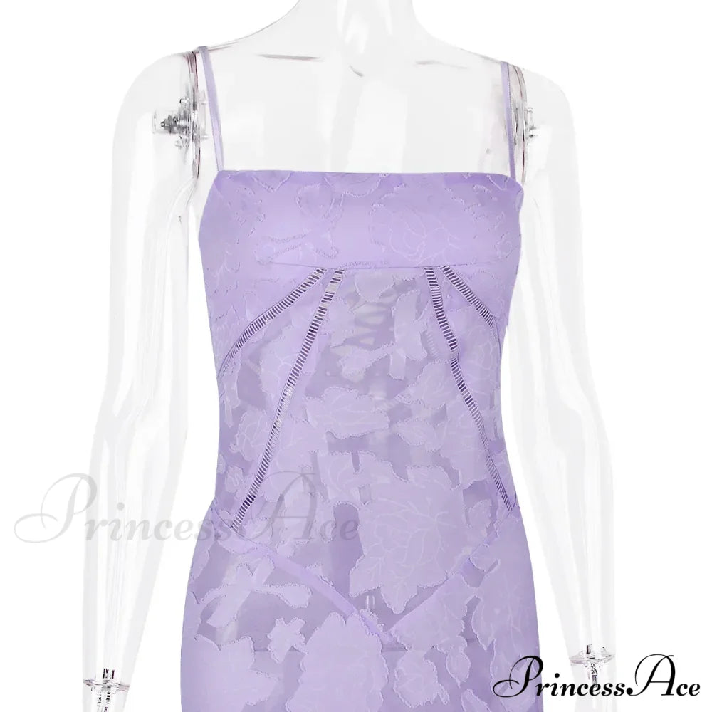 Floral Print Stylish Sheer Maxi Dress