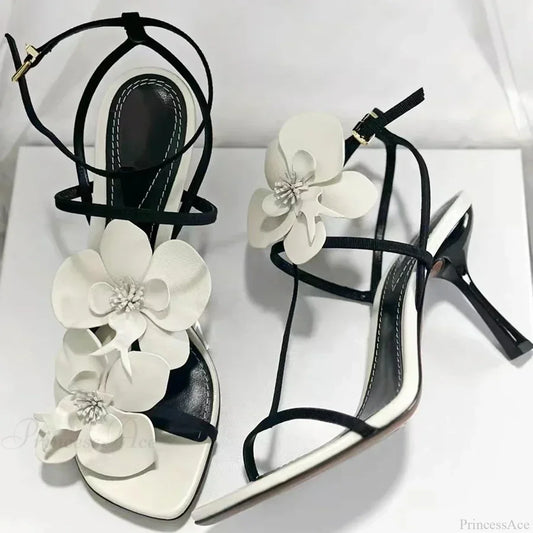 Flower Designer Slingback Summer Elegant Party Wedding Floral Stiletto High Heel