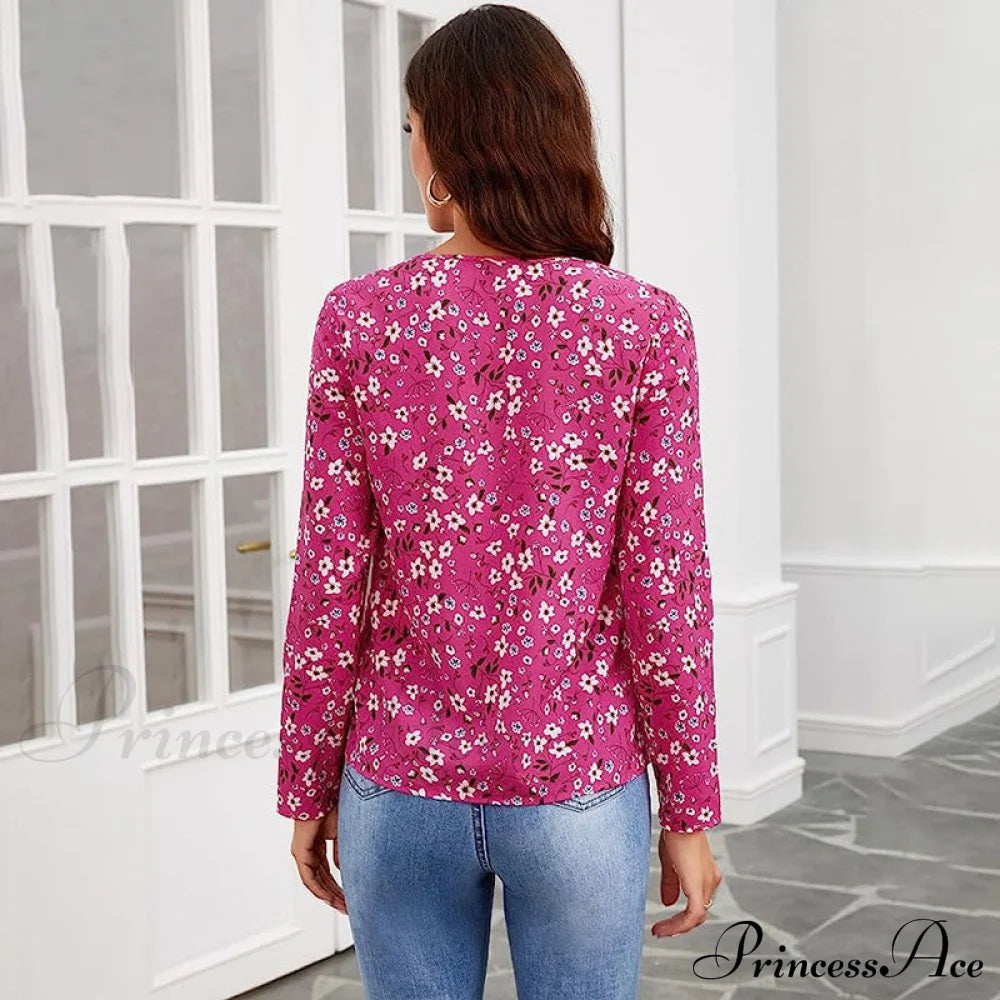 Flowered Blouse Blouses