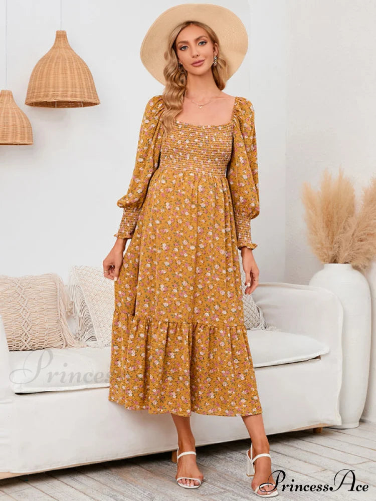 Flowered Maternity Small With Chiffon Gown Print Coats-L