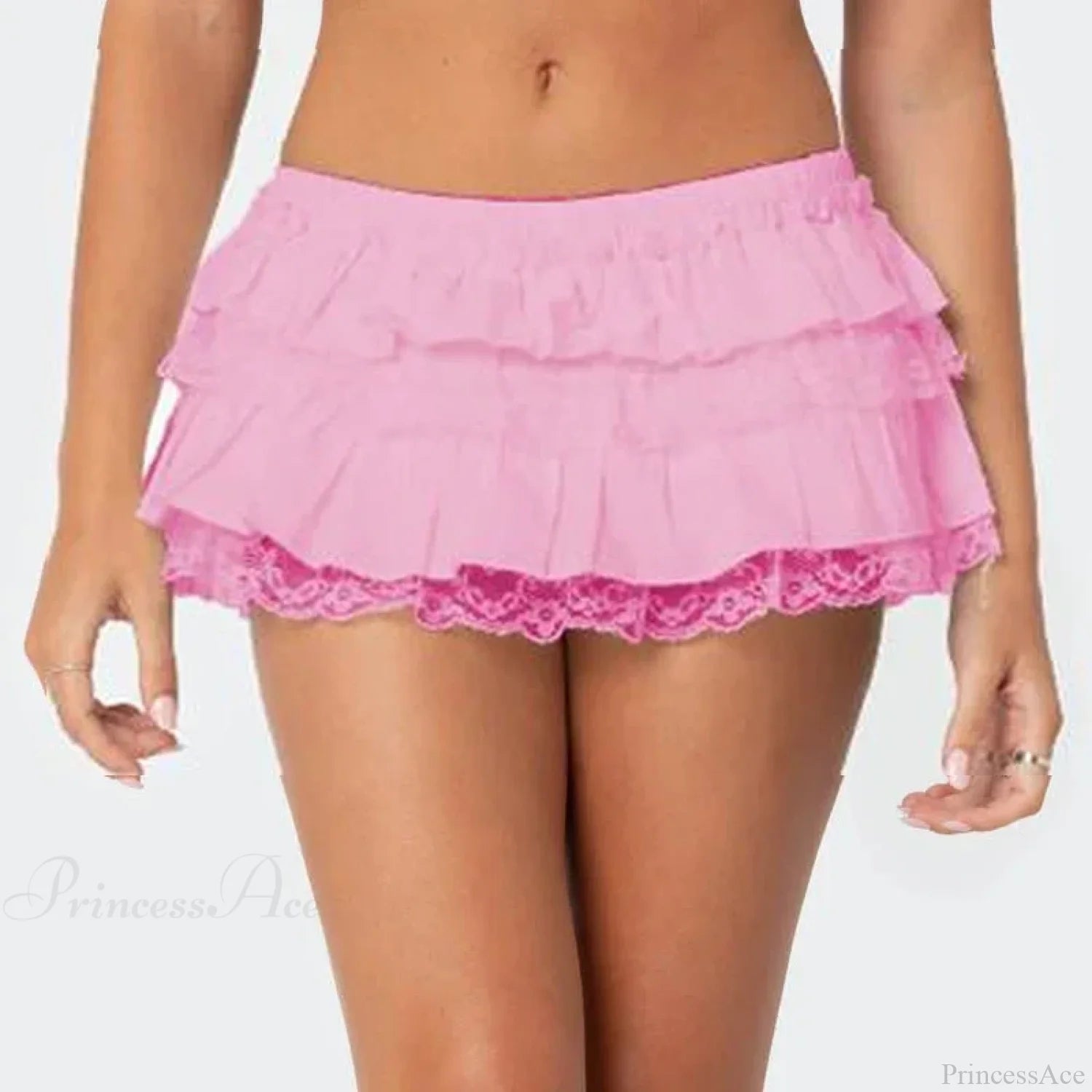 Flowy Ruffle Tiered Bloomer Skirt Pink / S skirts-250223
