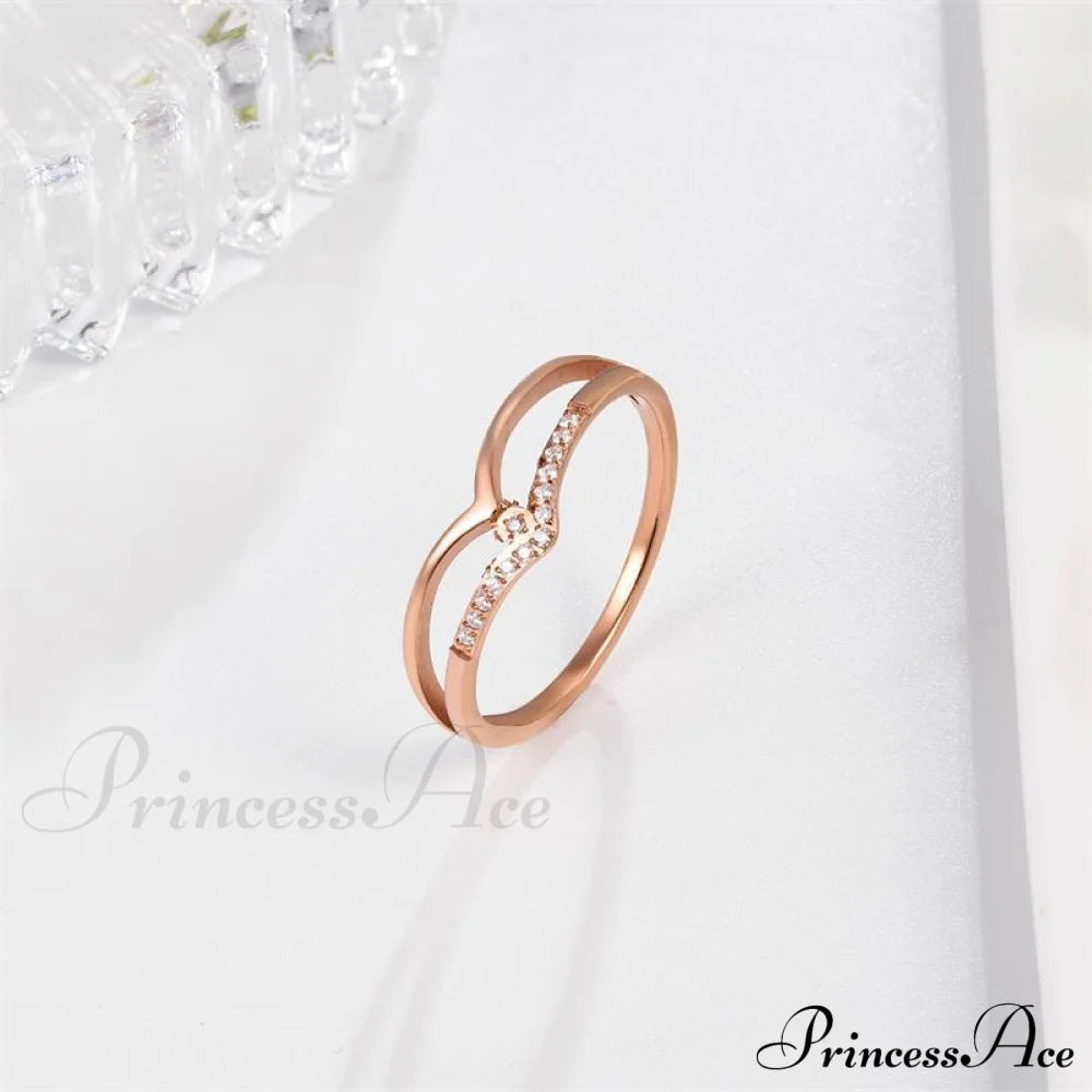 Fox Eye Charmful Creative Personalized Rings Rose Gold / 8