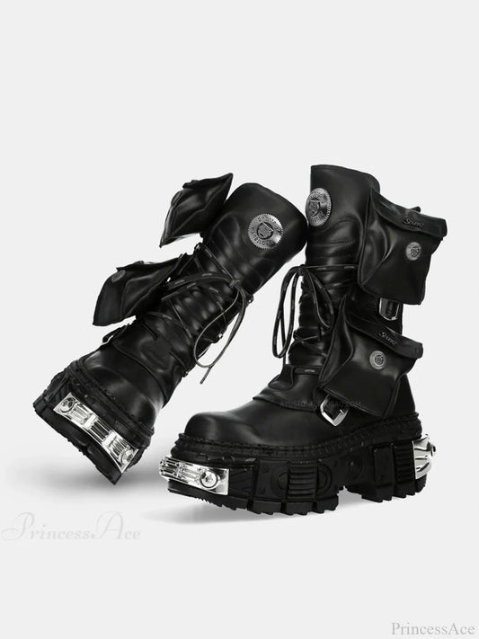 Fresh Punk Platform Gothic Lace Up Boot