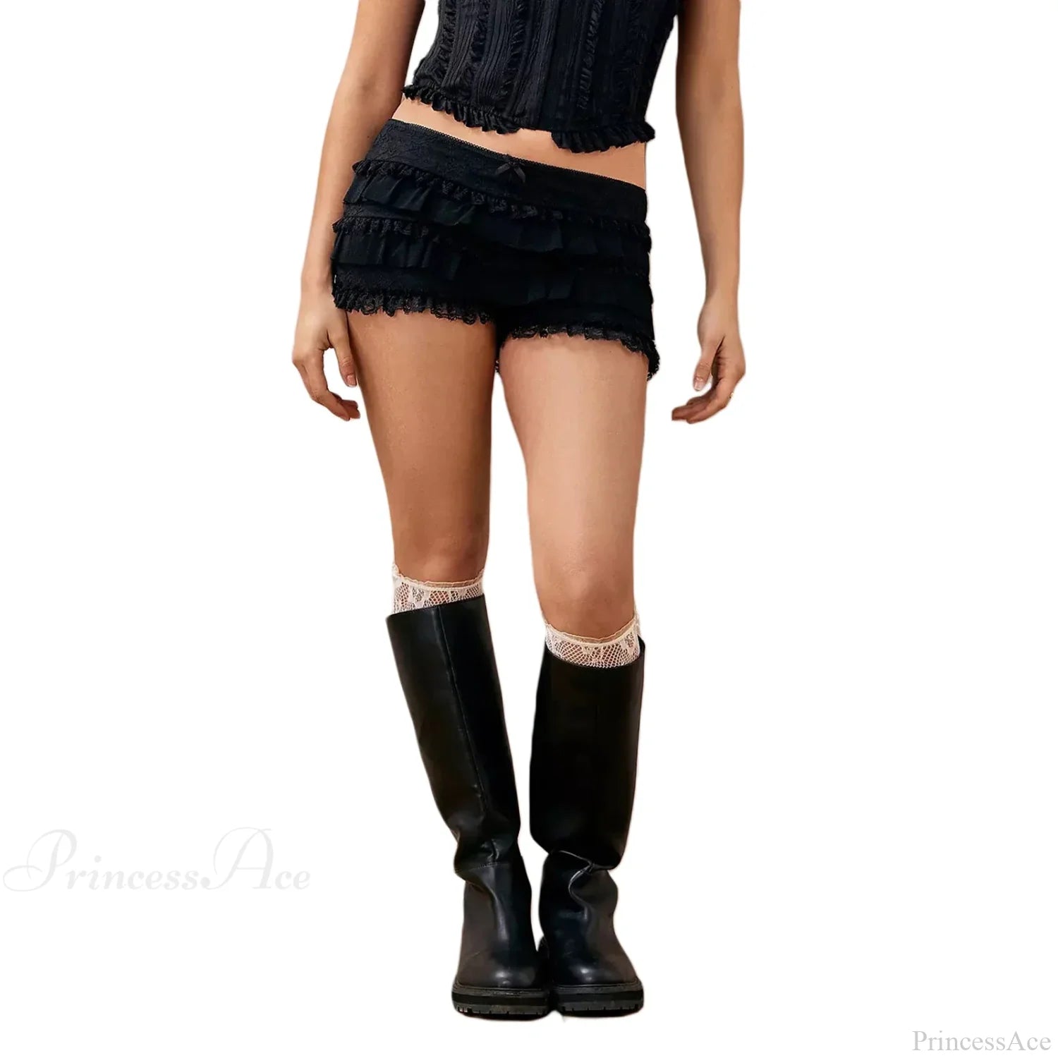 Frilly Tiered Bloomer Skirt Black / S skirts-250223