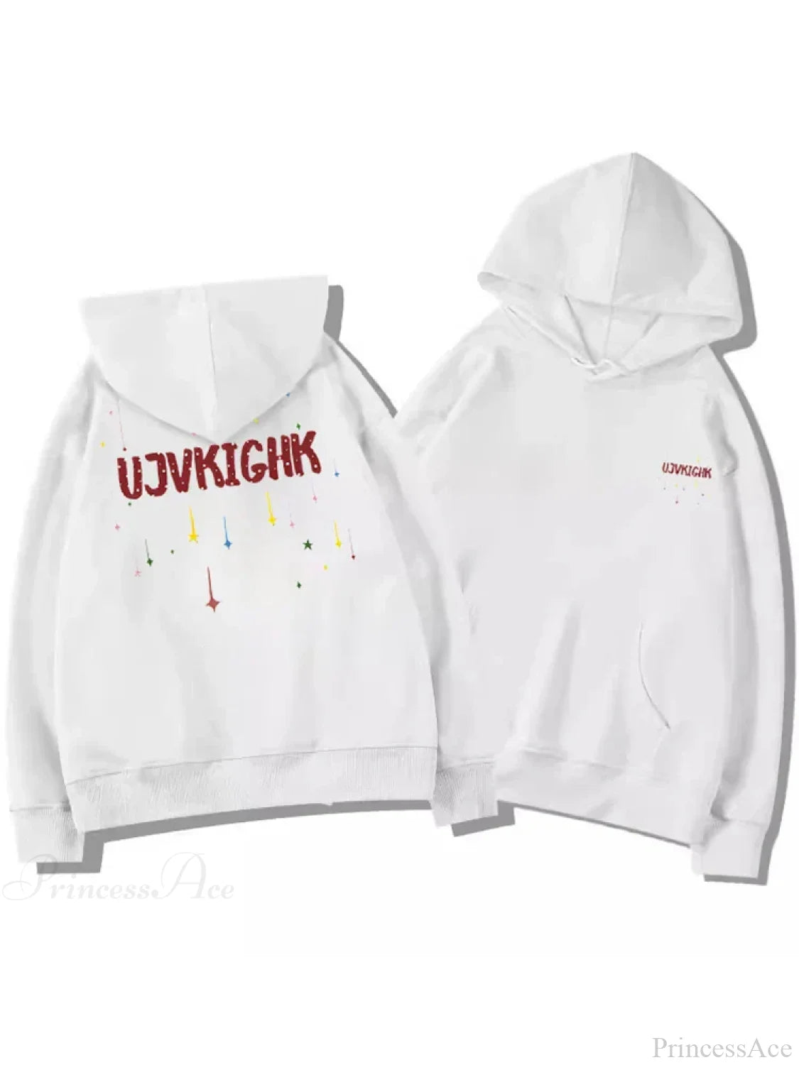 Funny Graffiti Graphic Y2K Hoodie WHITE / M(40-50KG)