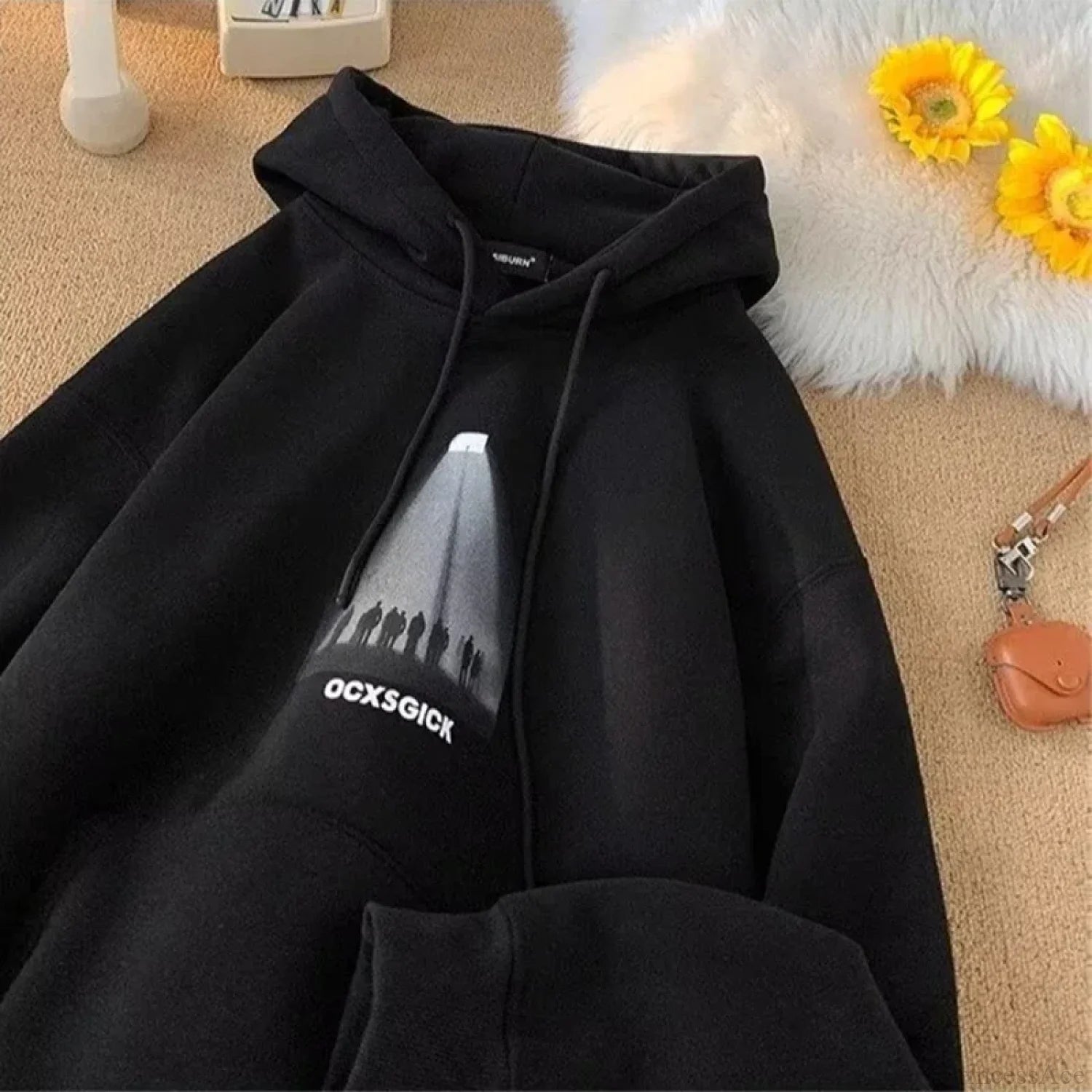Funny Graphic Fleece Y2K Hoodie