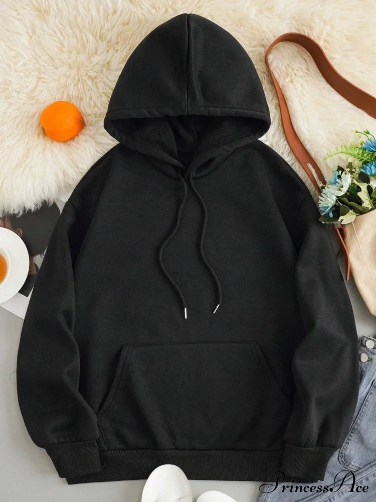 Funny Oversized Fleece Cozy Casual Hoodie Sweatshirts & Hoodies-L