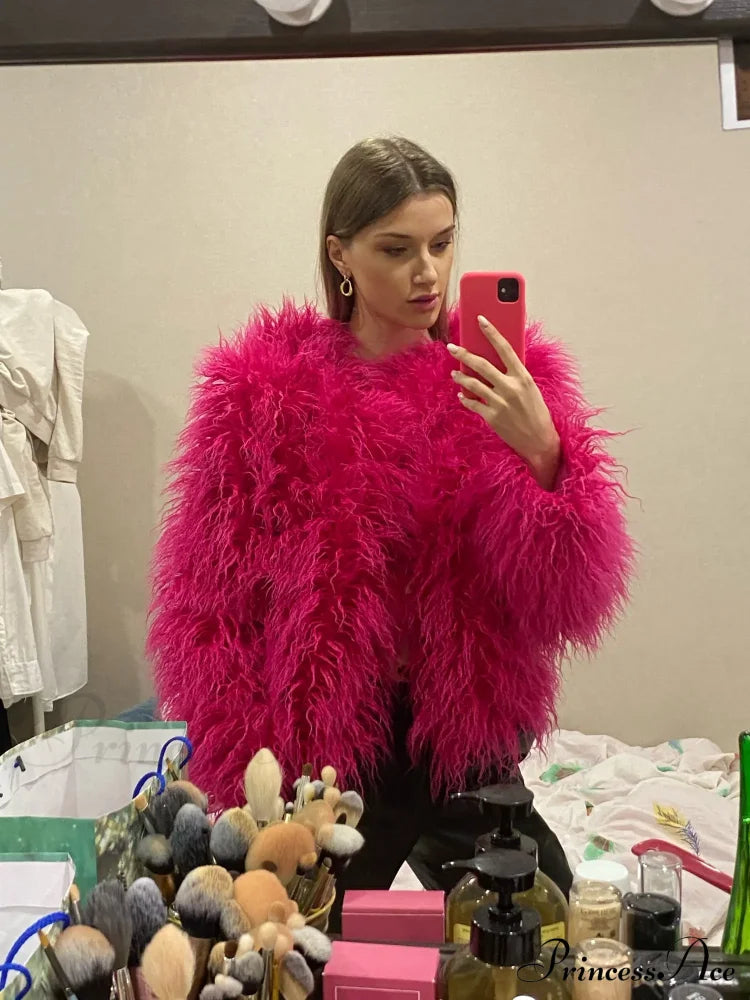 Fur Elegant Fringe Coat Coats-L
