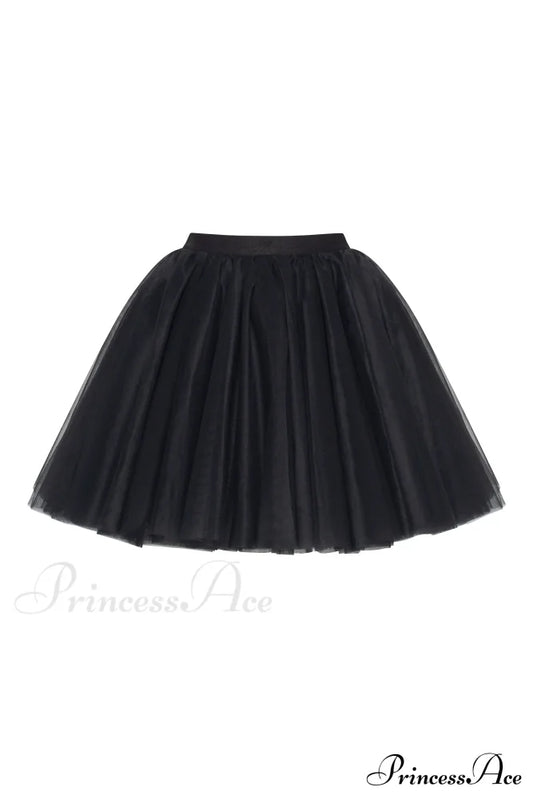 Gathered Organza Mini Skirt Graceful In Black Xo Xxs /