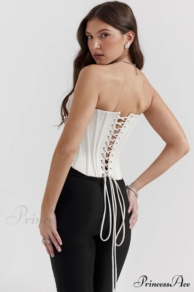 Genevieve Vintage Stylish Cream Strappy Bra