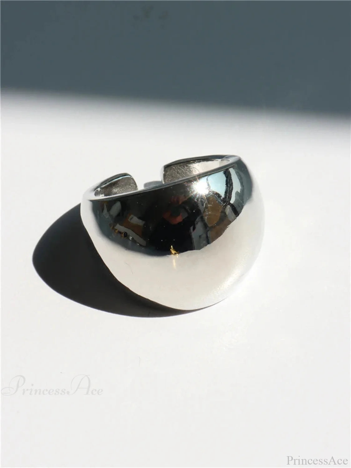 Geometric Gothic Titanium Strong Ring sliver6