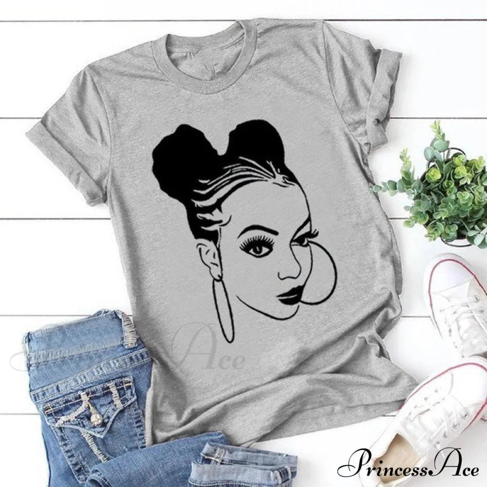 Girl Face Print T Shirt