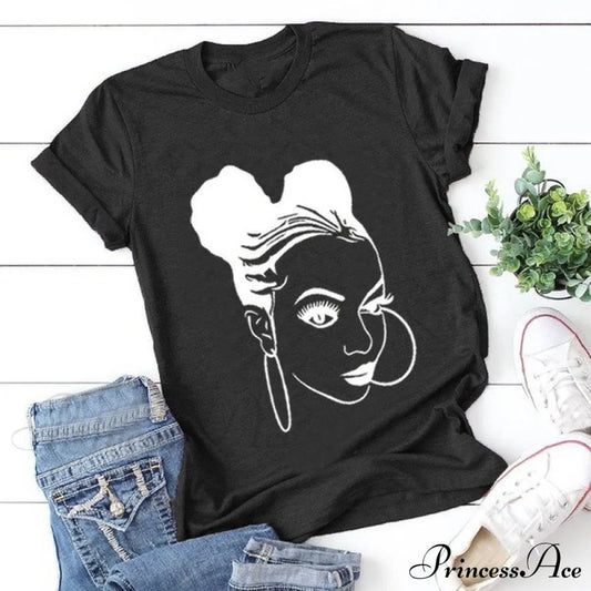 Girl Face Print T Shirt