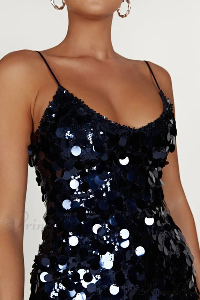 Giselle Disc Stylish Sequin Mini Dress Party Dresses-L