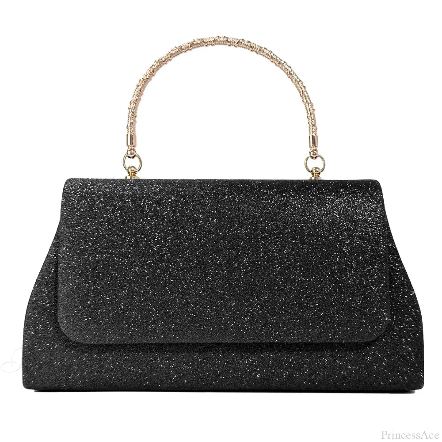 Glitter Sequin Evening Clutch Purses Crossbody Bag Black clutchbag-250126
