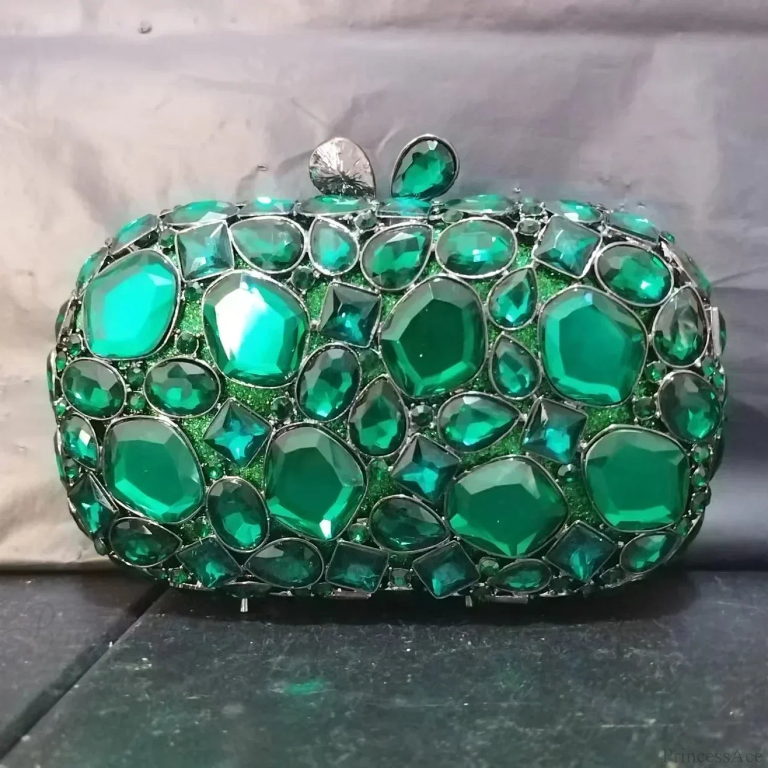 Gold/Silver Crystal Evening Clutch Wristlet wristlet-250126