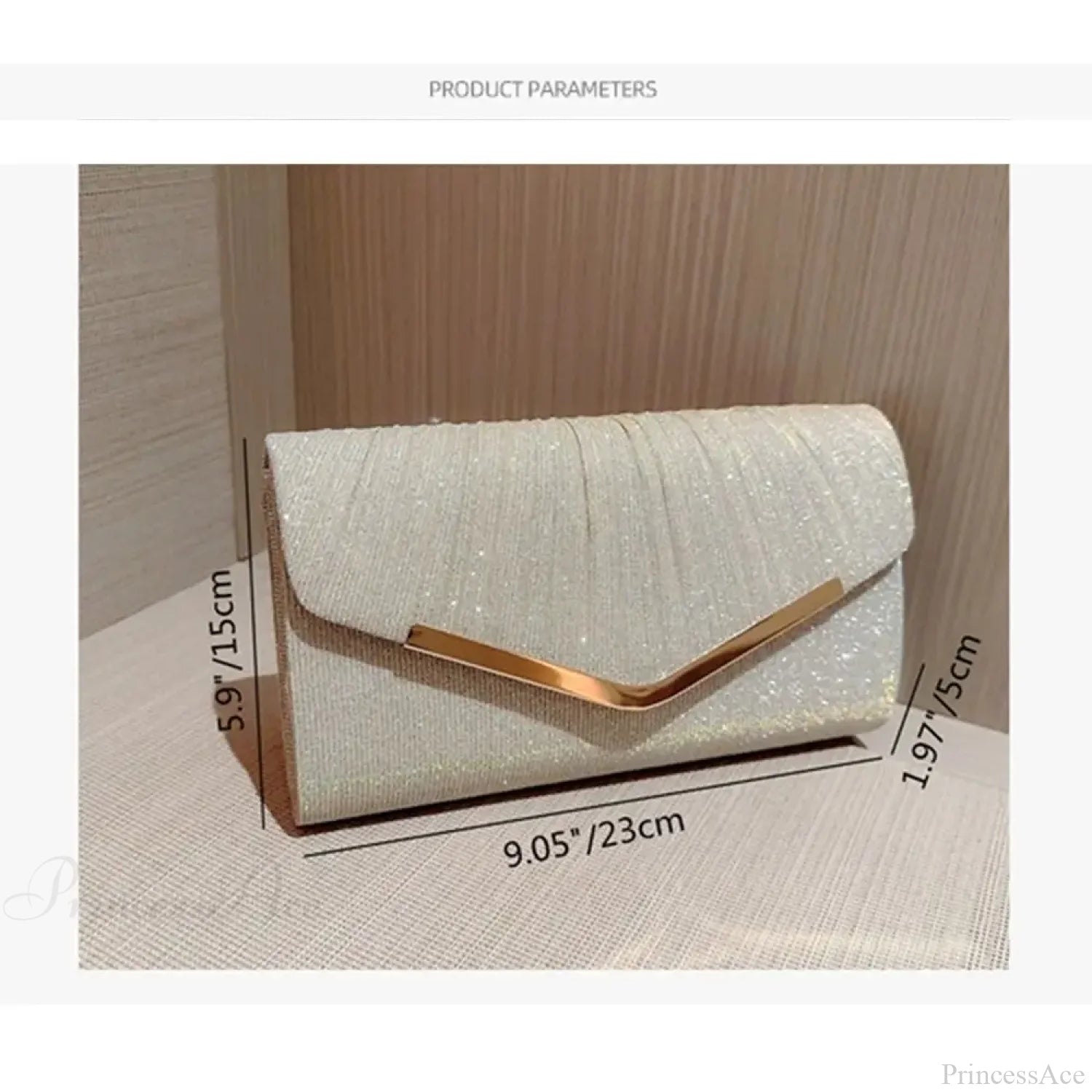 Gold Silver Elegant Banquet Clutch Shoulder Bag Purse clutchbag-250126