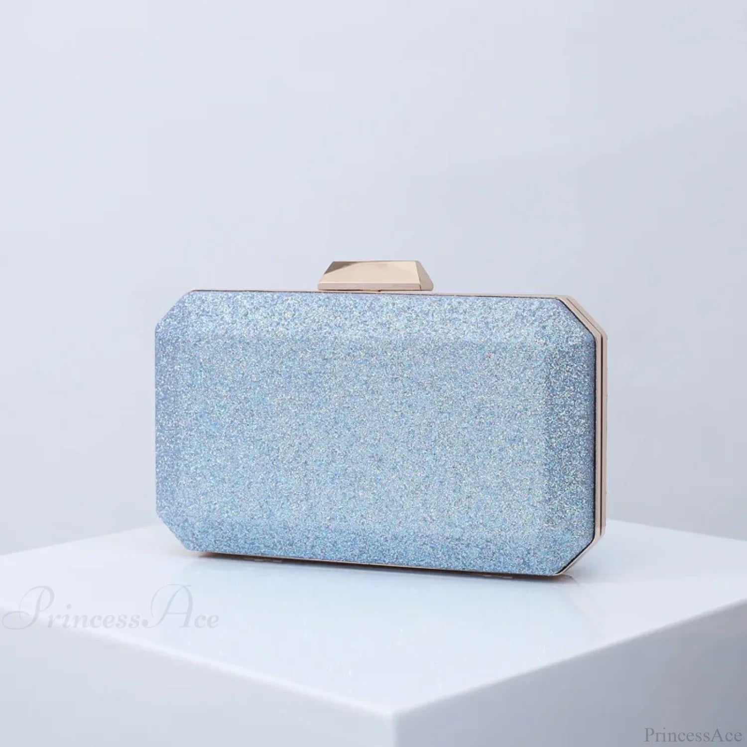 Golden Yellow Luxury PU Clutch Wristlet SKY BLUE wristlet-250126