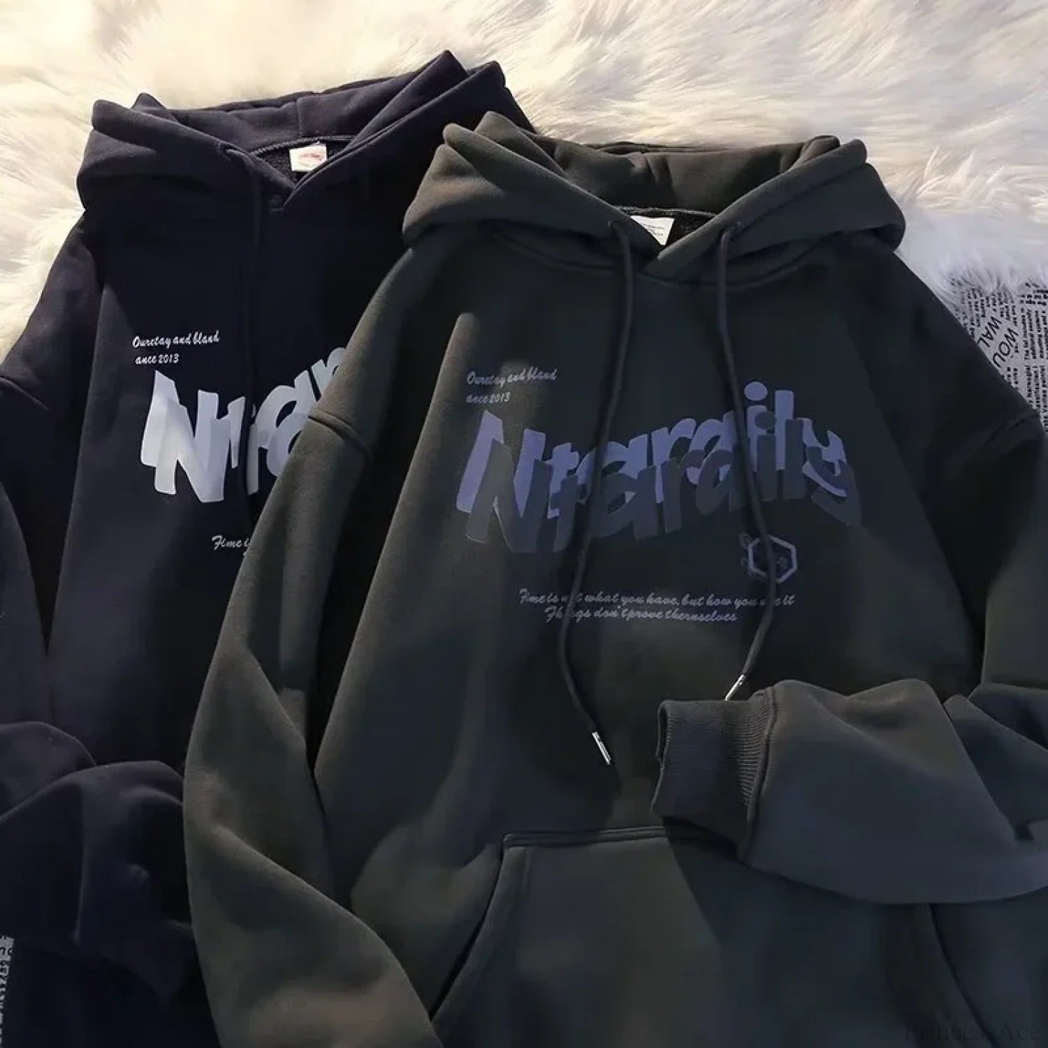 Goth Letter Print Casual Oversized Hoodie