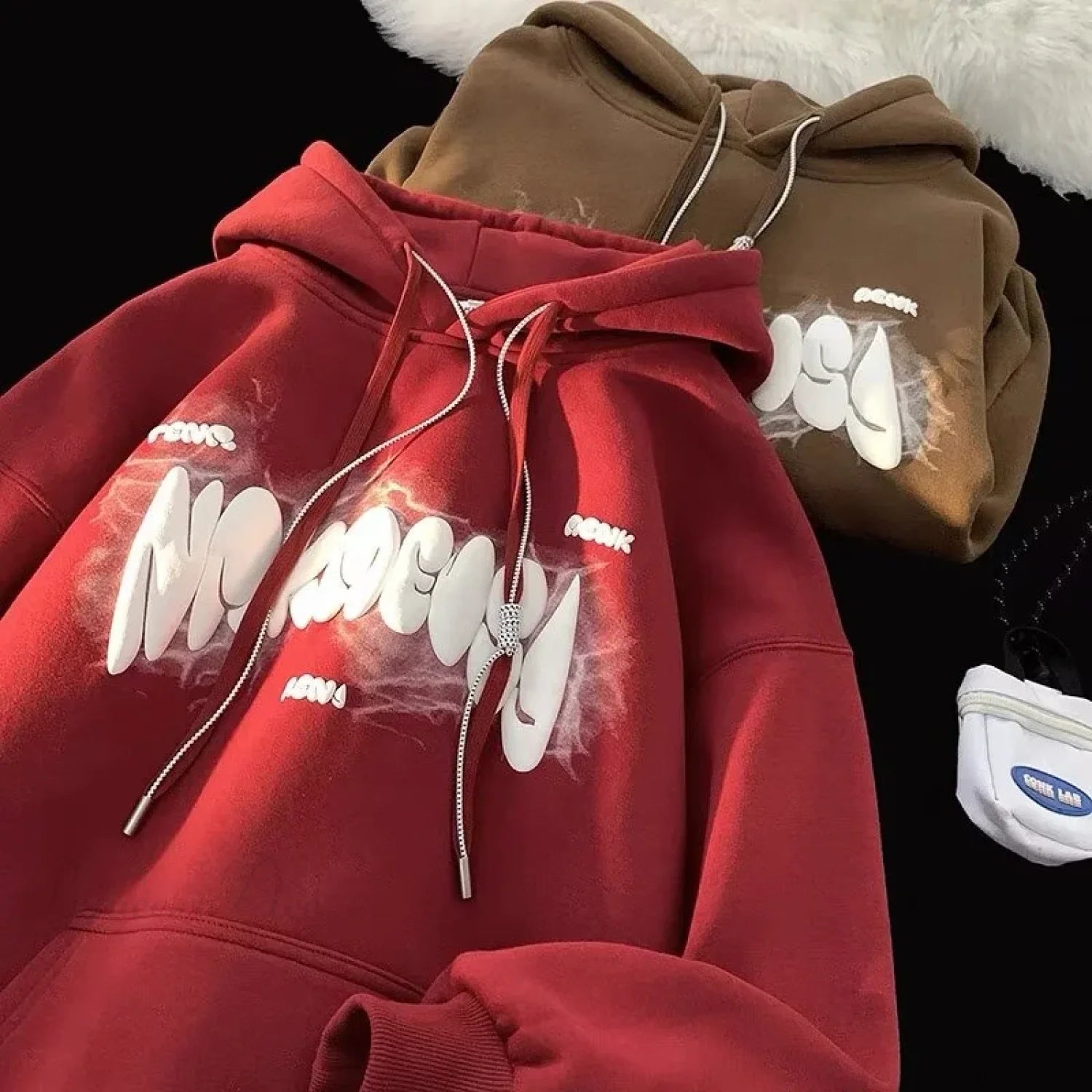 Goth Letter Print Y2K Vintage Hoodie