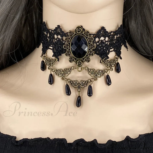 Gothic Lolita Lace Palace Sweet Necklace Halloween