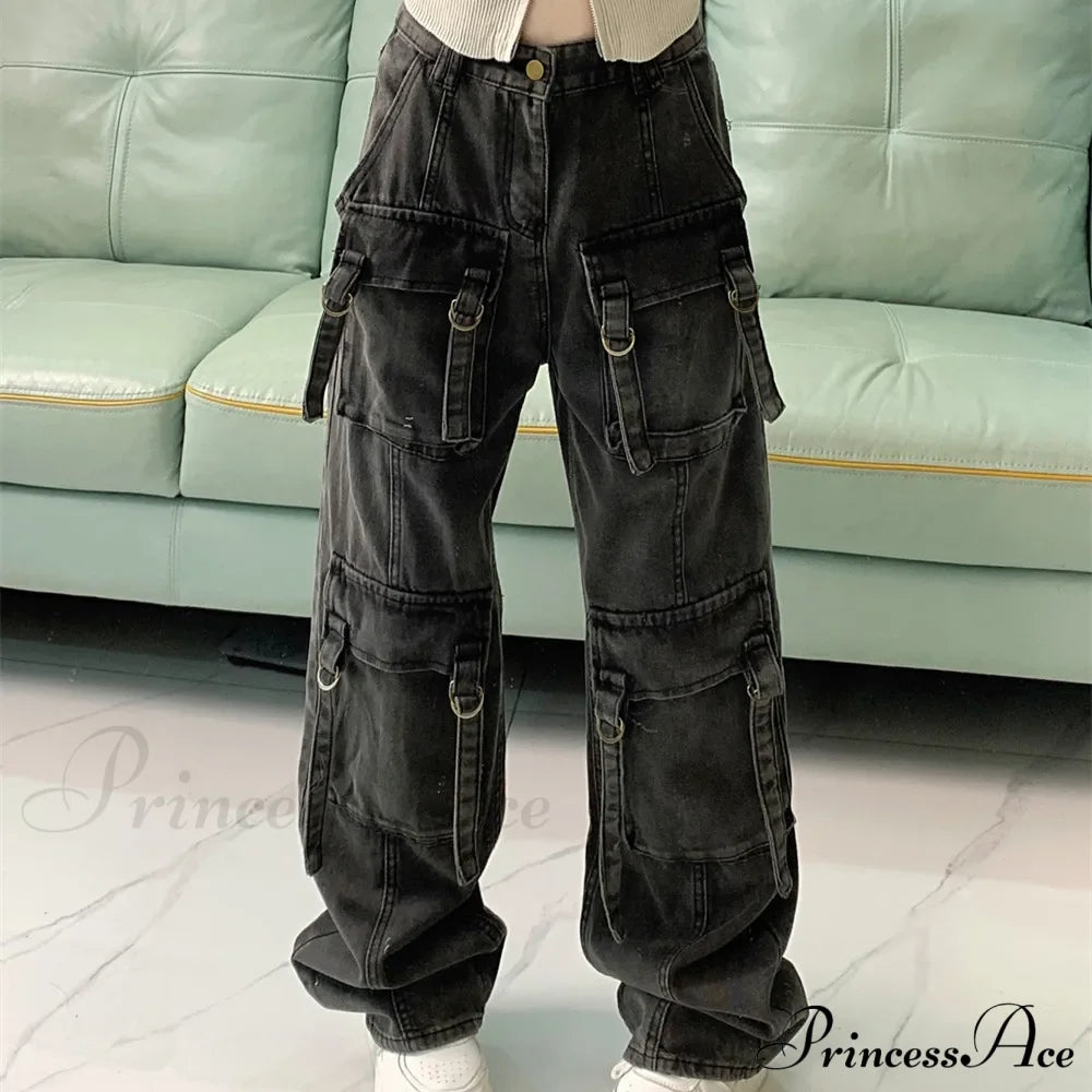 Gothic Low Waist Loose Halloween Pants