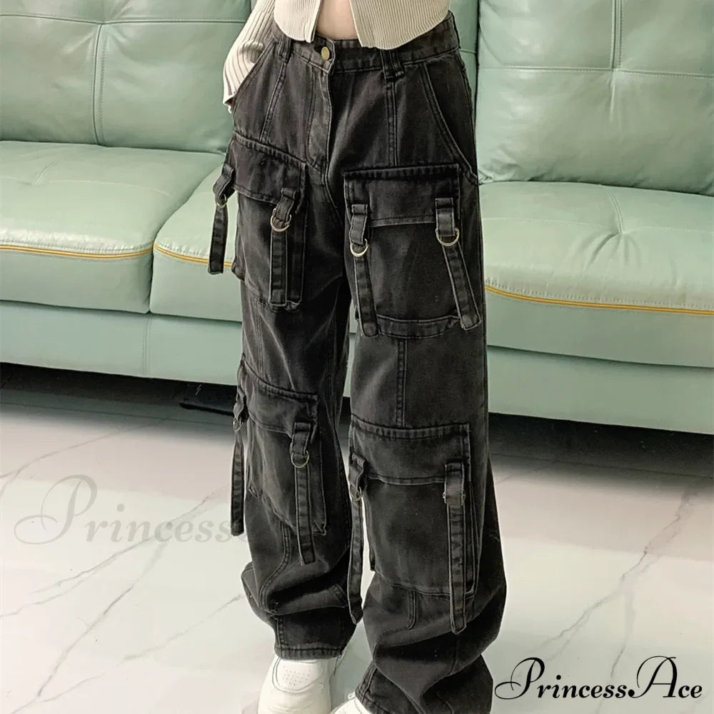 Gothic Low Waist Loose Halloween Pants