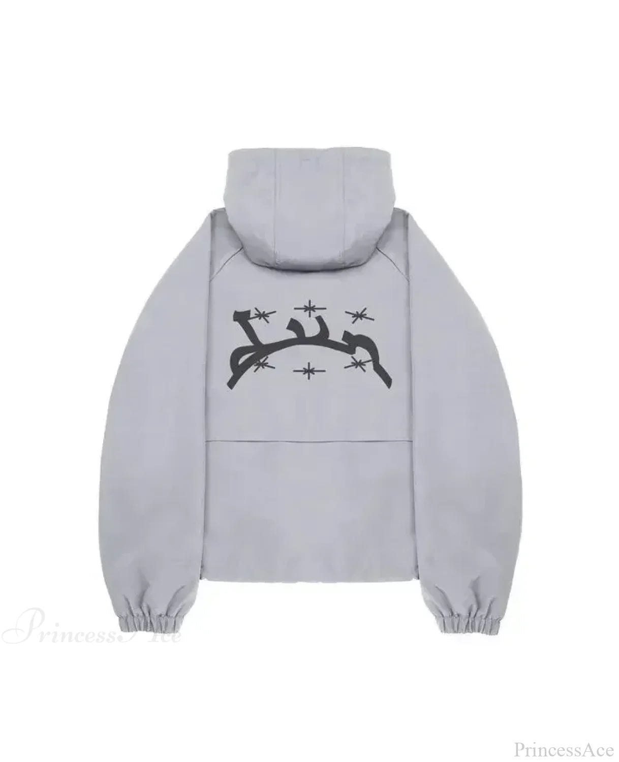 Gothic Punk Washed Zipper Hoodie white 2 / S