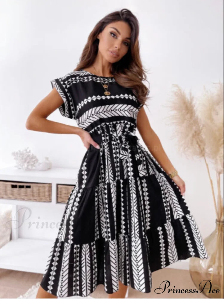 Gown Design Ruffle With Casual And Up Warm-Season Lace Belt M / Pink Dresses