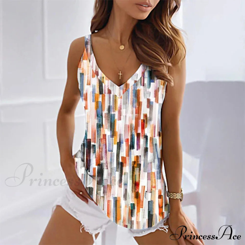 Gradient Tank Top Blouses