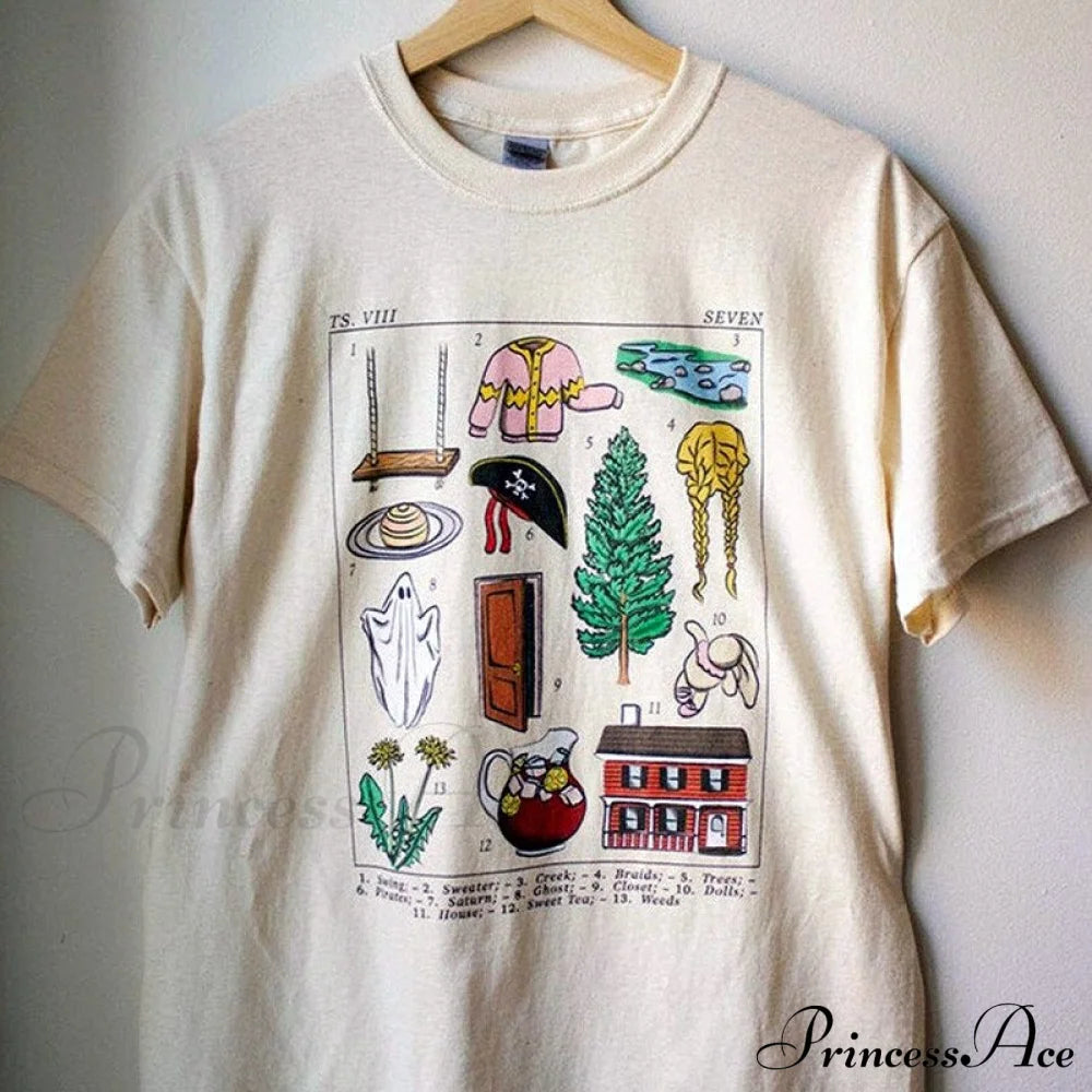 Graphic Doodle Stylish Print Tshirt Shirts & Tops