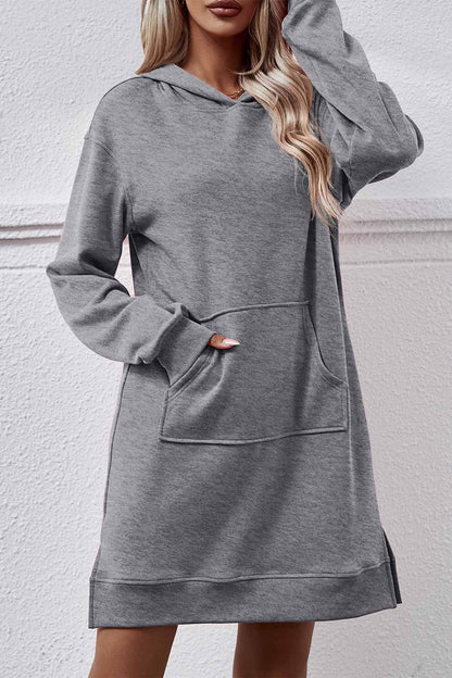 Midi Hoodie Dress with Pocket Slit