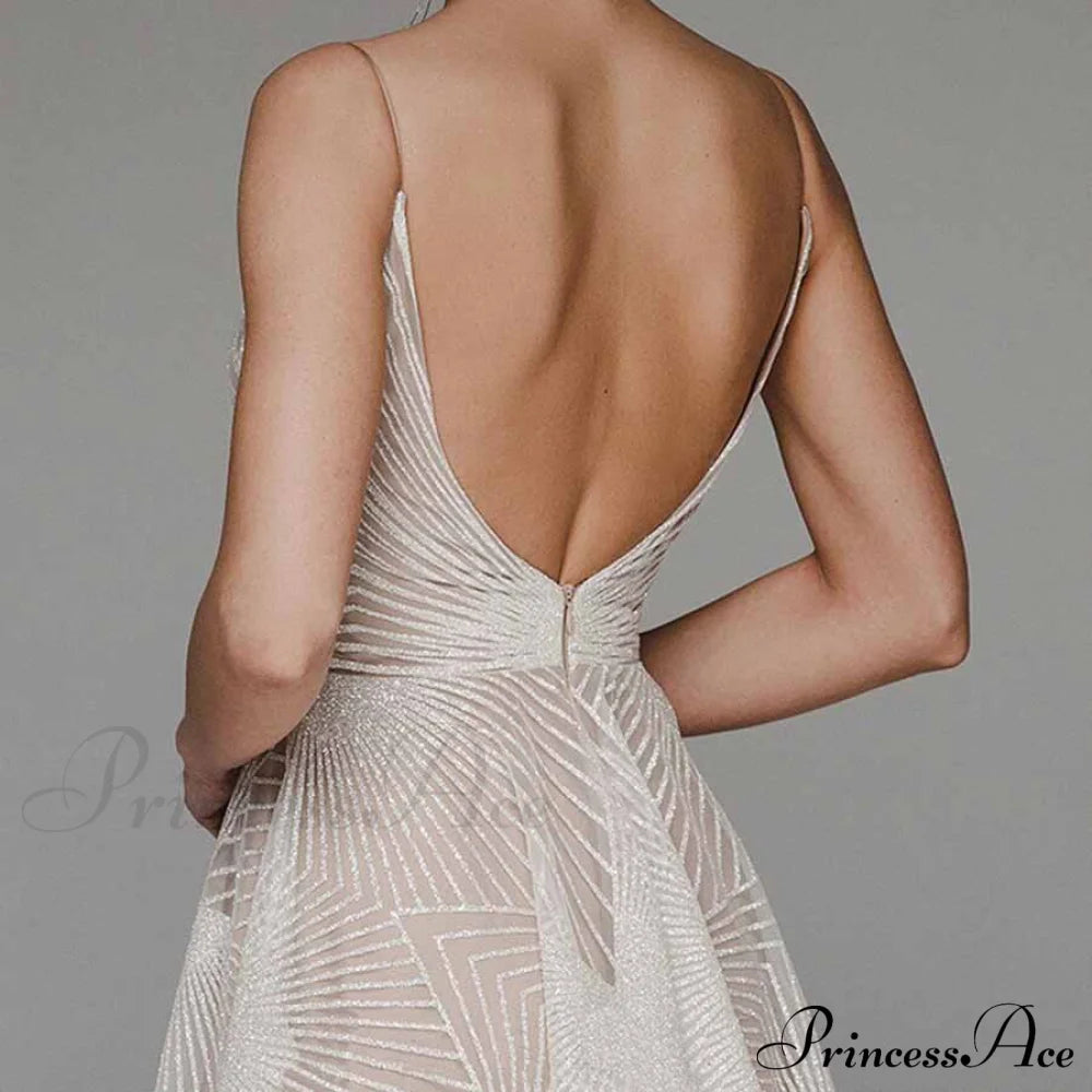 Guest Embroidered Formal Elegant Midi Warm-Season Wedding Evening Party - Backless Gown For Women