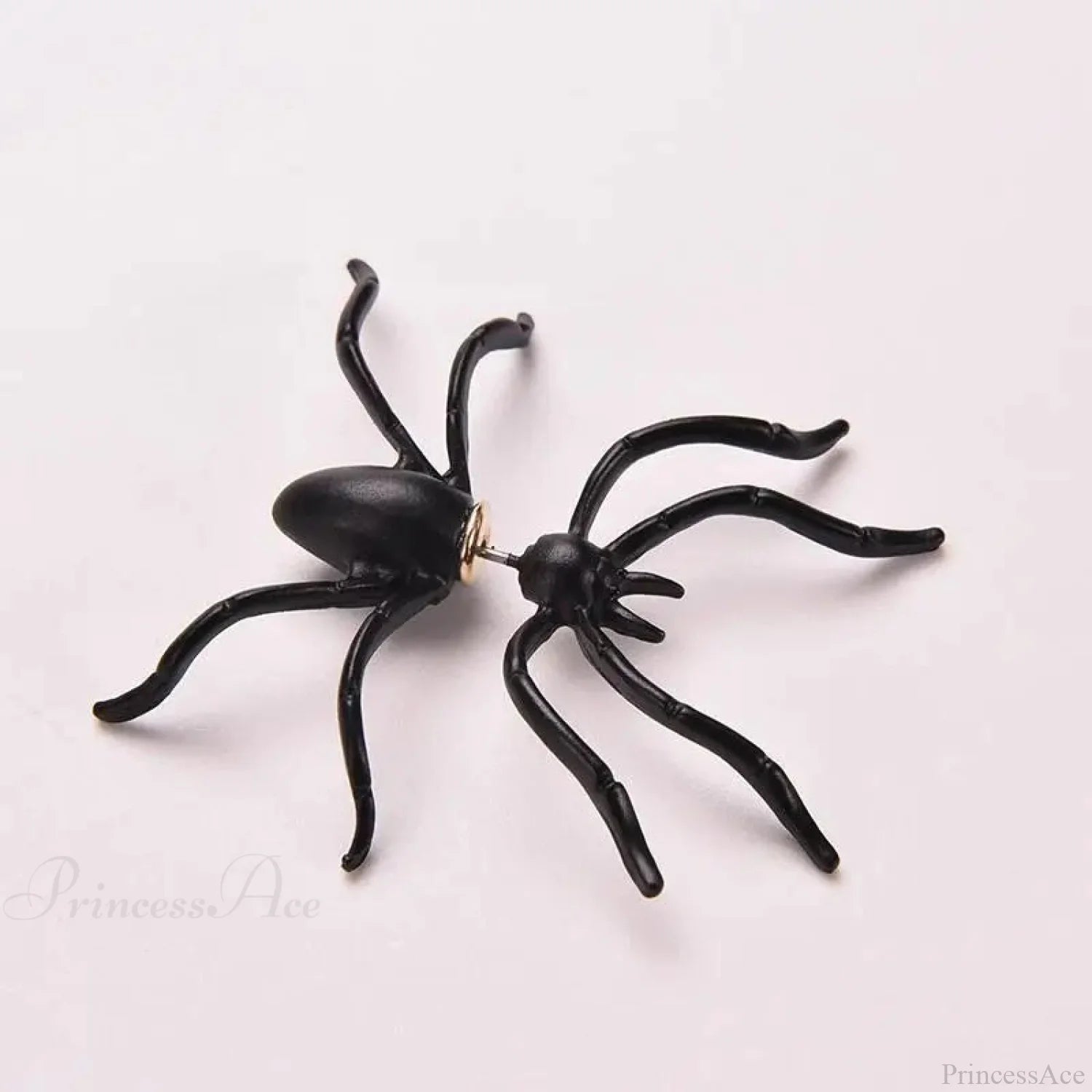 Halloween Dark Spider Amulet Stud Earring