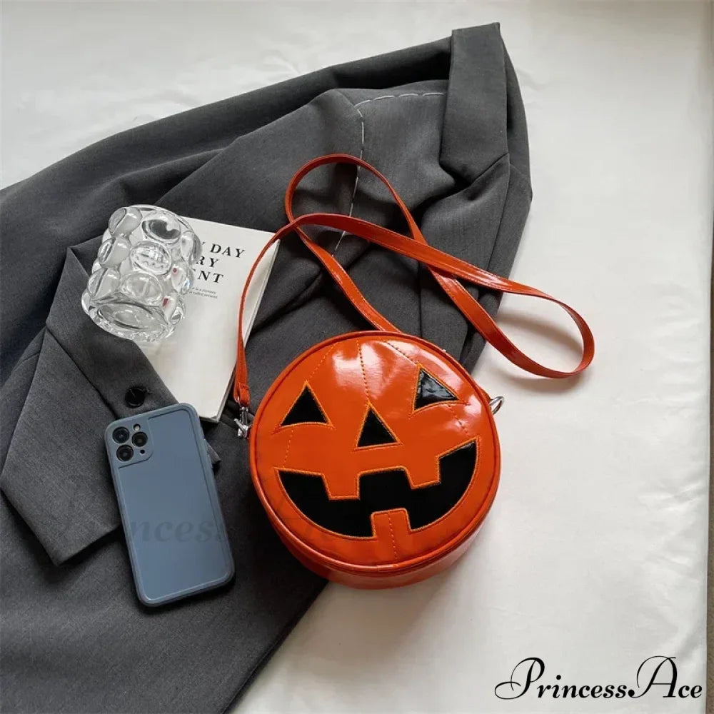 Halloween Pumpkin Head Gothic Party Evening Clutch Spooky Crossbody Bag