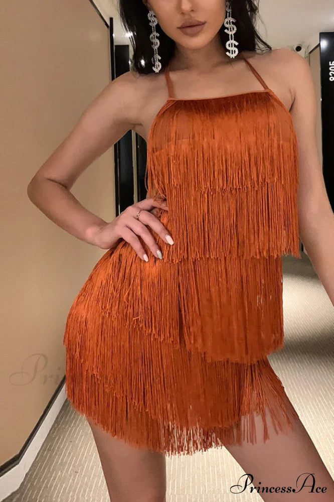 Halter Fringe Romper | Dress In Beauty